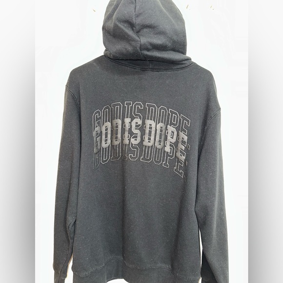 Just God / God is Dope Hoodie, L, Black - Picture 2 of 5